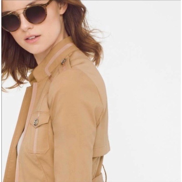 White House Black Market (WHBM) Cropped Utility Jacket ~ Size 2 - Picture 3 of 10